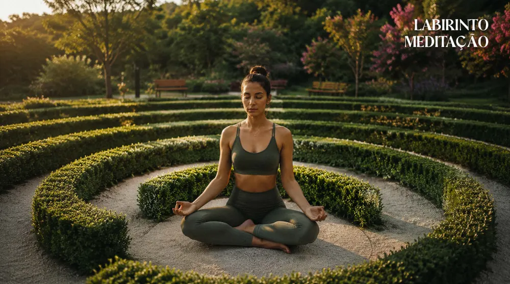 Labirinto de meditação na Praça Zen